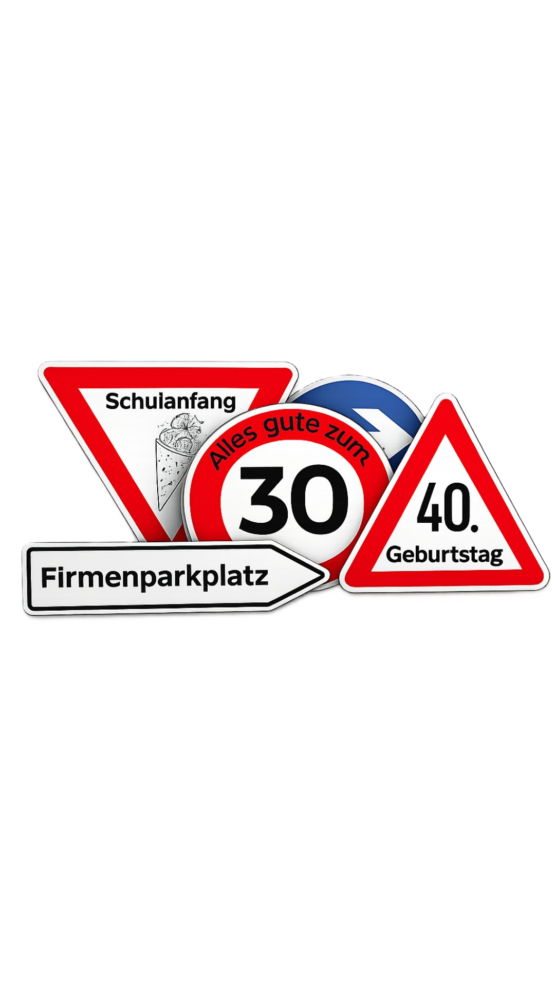 vorgefertigte Verkehrsschilder