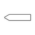 Pfeilwegweiser links personalisierbar mit Wunschtext 125x35 cm Aluminium