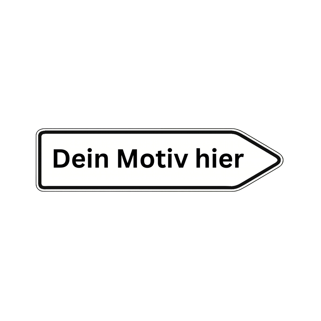 Pfeilwegweiser rechts personalisierbar Verkehrsschild 125x35 cm Aluminium