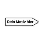 Pfeilwegweiser rechts personalisierbar Verkehrsschild 125x35 cm Aluminium