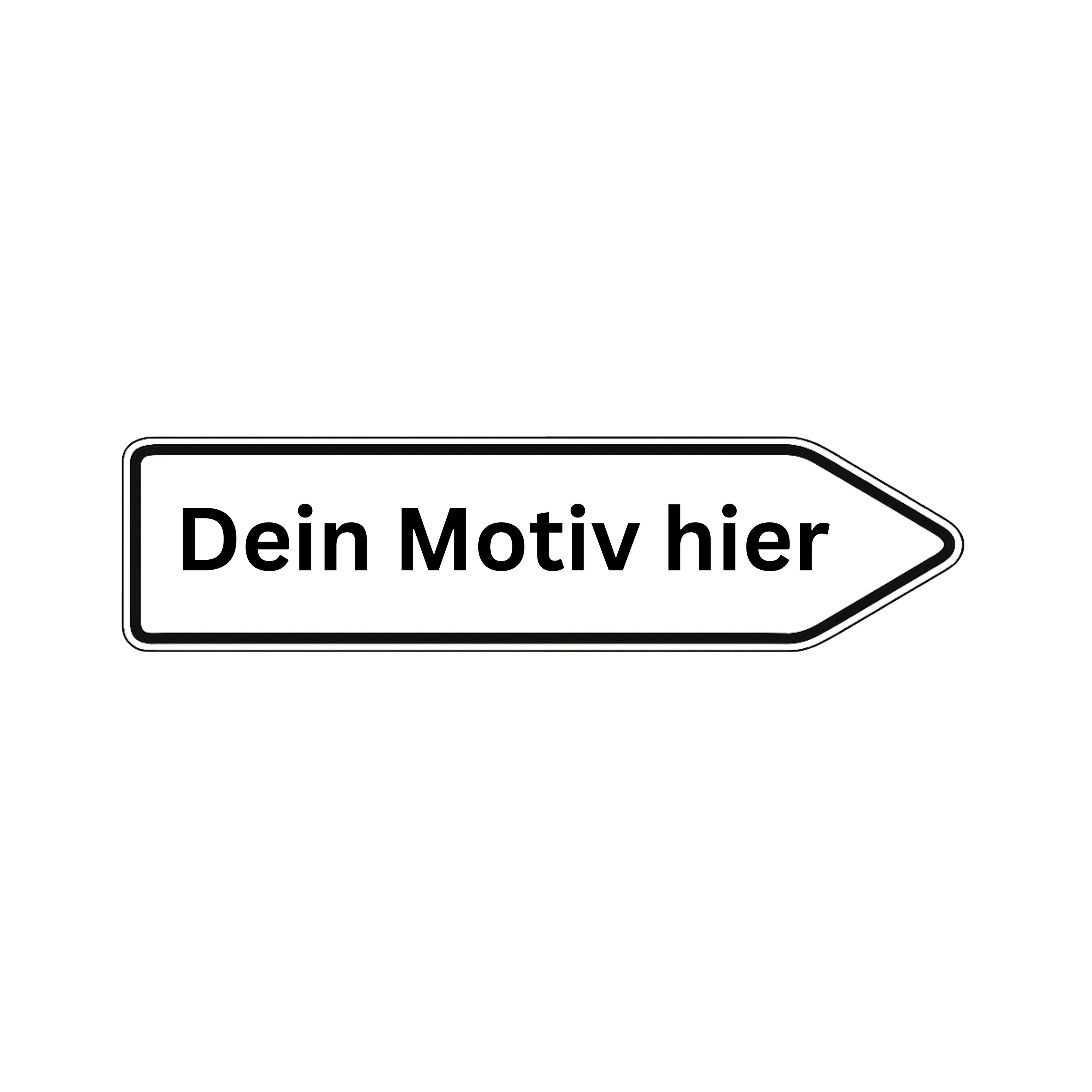 Pfeilwegweiser rechts personalisierbar Verkehrsschild 125x35 cm Aluminium