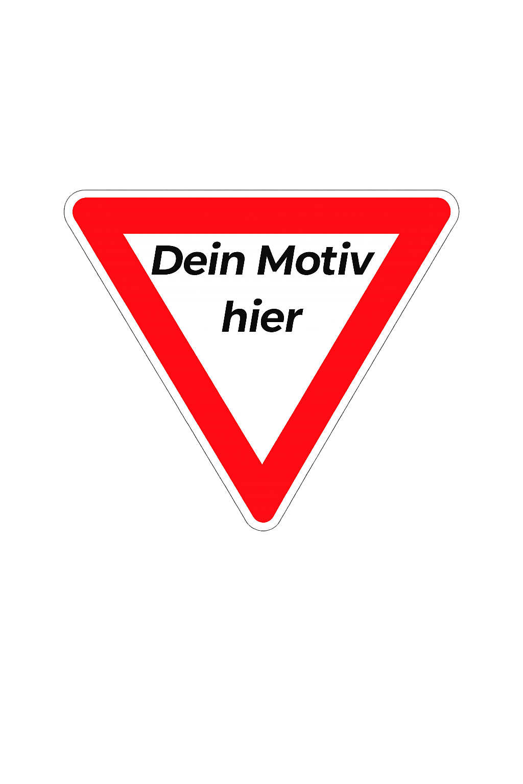 Vorfahrt gewähren Verkehrsschild personalisierbar 63 cm Aluminium