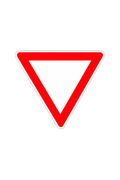 Vorfahrt gewähren Verkehrsschild personalisierbar 63 cm Aluminium