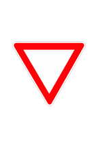 Vorfahrt gewähren Verkehrsschild personalisierbar 63 cm Aluminium