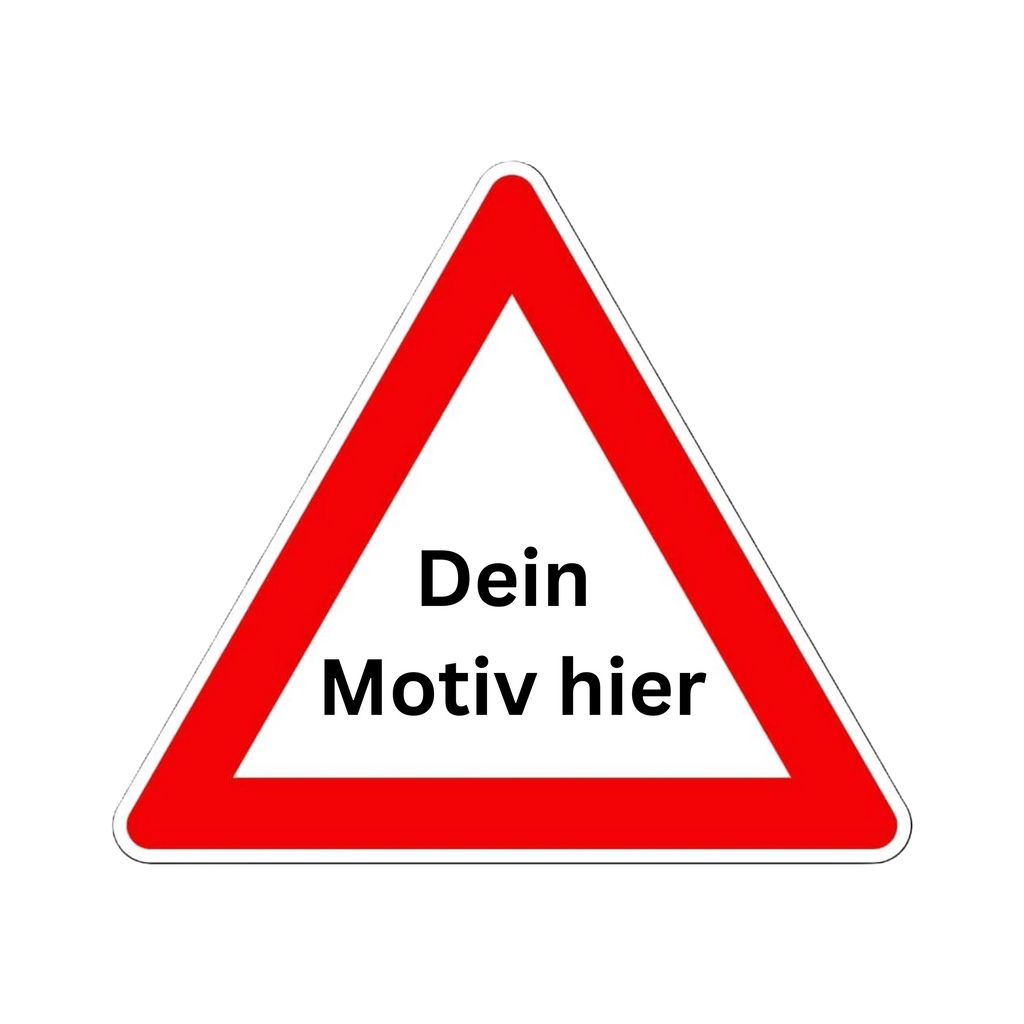 Gefahrenschild personalisierbar Verkehrsschild Dreieck 63 cm Aluminium