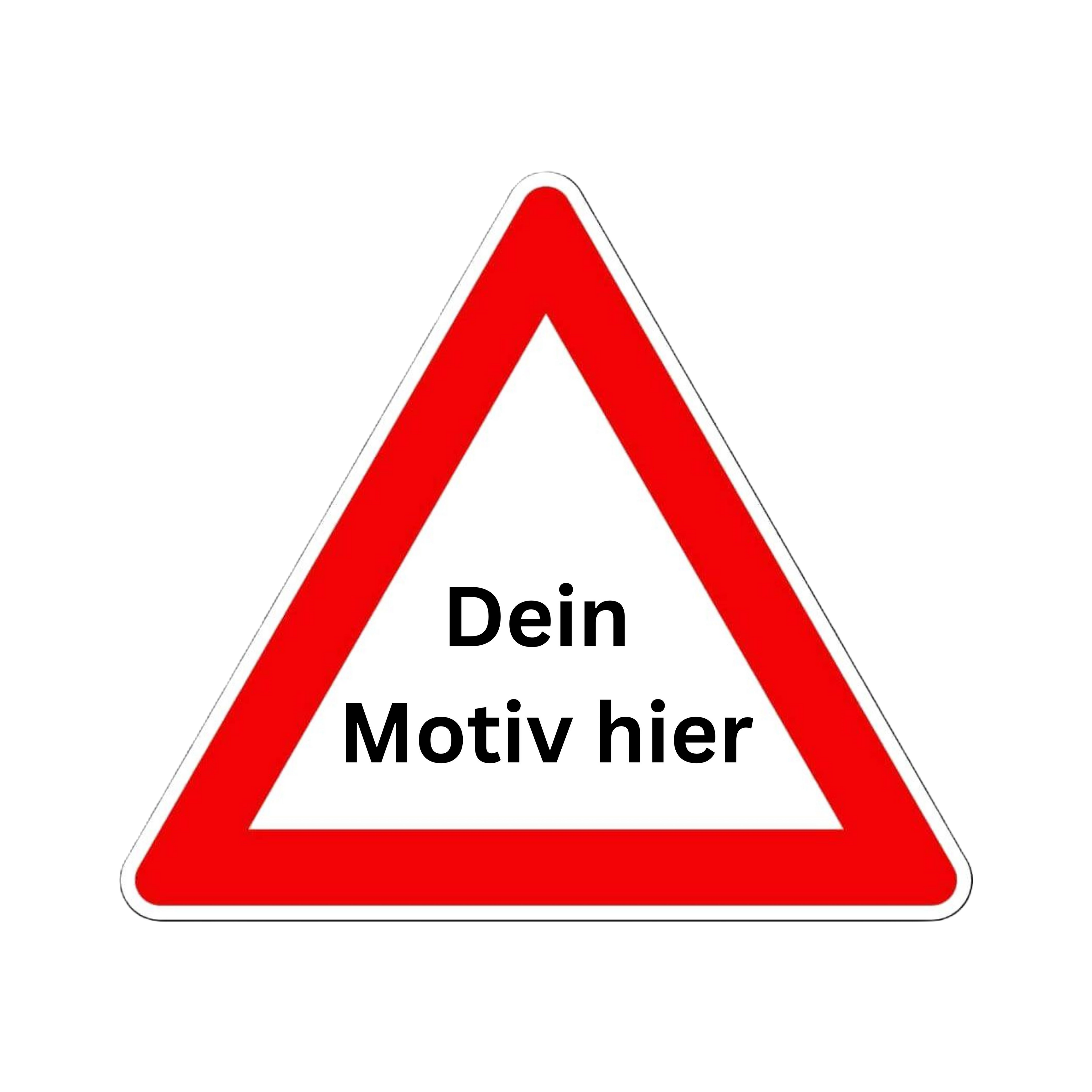 Gefahrenschild personalisierbar Verkehrsschild Dreieck 63 cm Aluminium