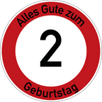 Geburtstag Verkehrsschild Durchfahrt verboten mit Alter Ø60 cm Aluminium