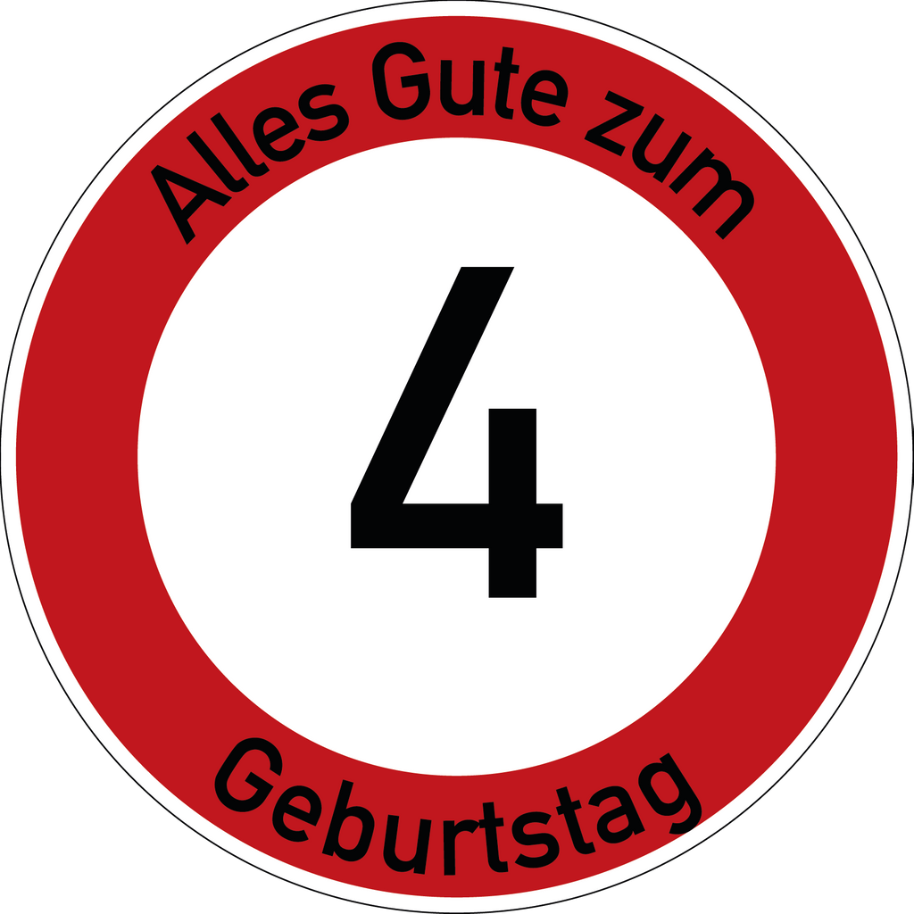 Geburtstag Verkehrsschild Durchfahrt verboten mit Alter Ø60 cm Aluminium