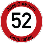Geburtstag Verkehrsschild Durchfahrt verboten mit Alter Ø60 cm Aluminium