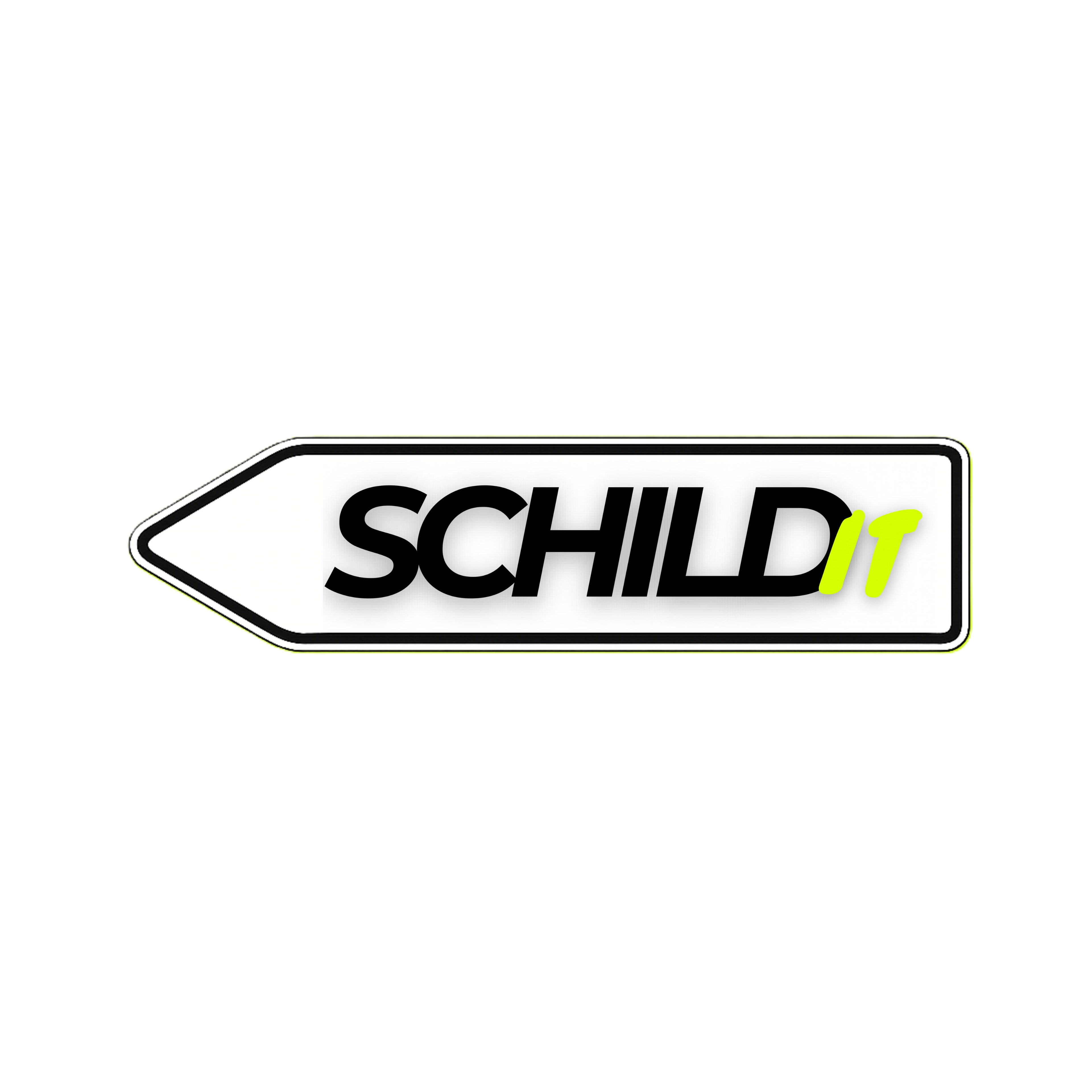 Pfeilwegweiser links personalisierbar mit Wunschtext 125x35 cm Aluminium
