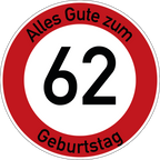 Geburtstag Verkehrsschild Durchfahrt verboten mit Alter Ø60 cm Aluminium