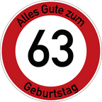 Geburtstag Verkehrsschild Durchfahrt verboten mit Alter Ø60 cm Aluminium