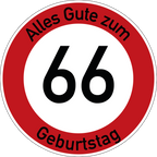 Geburtstag Verkehrsschild Durchfahrt verboten mit Alter Ø60 cm Aluminium