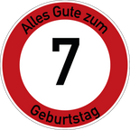 Geburtstag Verkehrsschild Durchfahrt verboten mit Alter Ø60 cm Aluminium