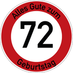 Geburtstag Verkehrsschild Durchfahrt verboten mit Alter Ø60 cm Aluminium