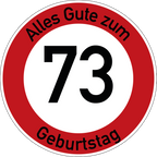 Geburtstag Verkehrsschild Durchfahrt verboten mit Alter Ø60 cm Aluminium