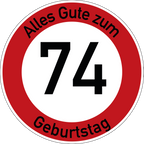 Geburtstag Verkehrsschild Durchfahrt verboten mit Alter Ø60 cm Aluminium