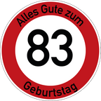 Geburtstag Verkehrsschild Durchfahrt verboten mit Alter Ø60 cm Aluminium