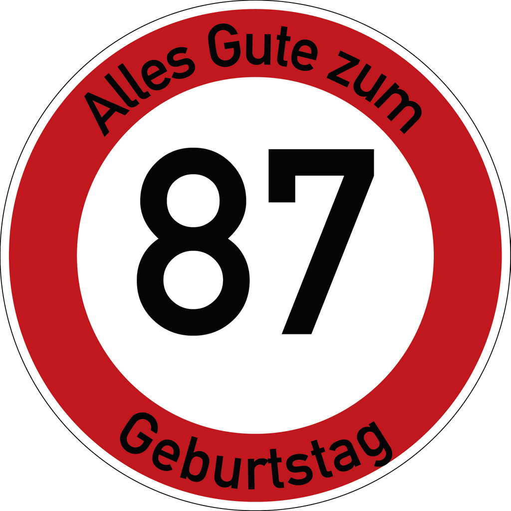 Geburtstag Verkehrsschild Durchfahrt verboten mit Alter Ø60 cm Aluminium