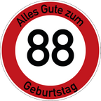Geburtstag Verkehrsschild Durchfahrt verboten mit Alter Ø60 cm Aluminium