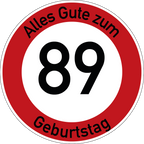 Geburtstag Verkehrsschild Durchfahrt verboten mit Alter Ø60 cm Aluminium