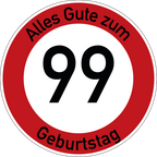 Geburtstag Verkehrsschild Durchfahrt verboten mit Alter Ø60 cm Aluminium
