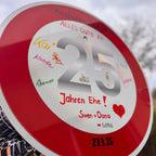 Durchfahrt verboten Verkehrsschild personalisierbar Ø60 cm Aluminium