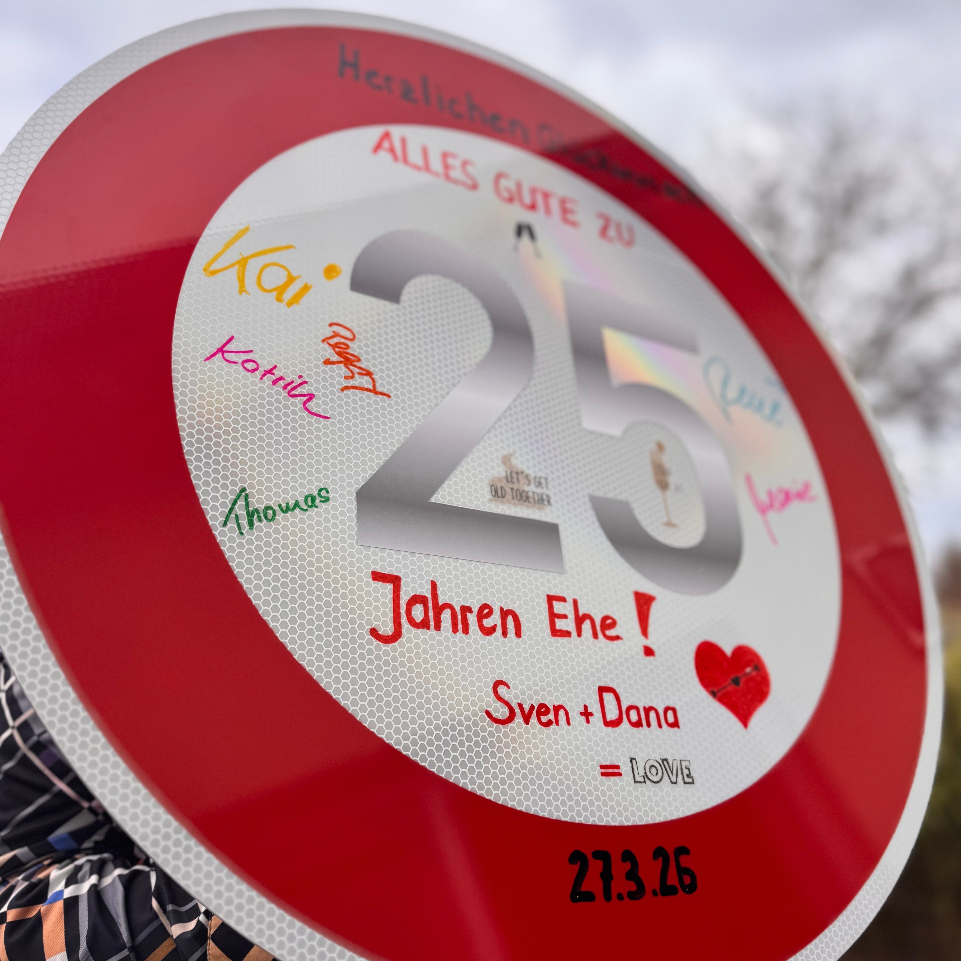 Durchfahrt verboten Verkehrsschild personalisierbar Ø60 cm Aluminium