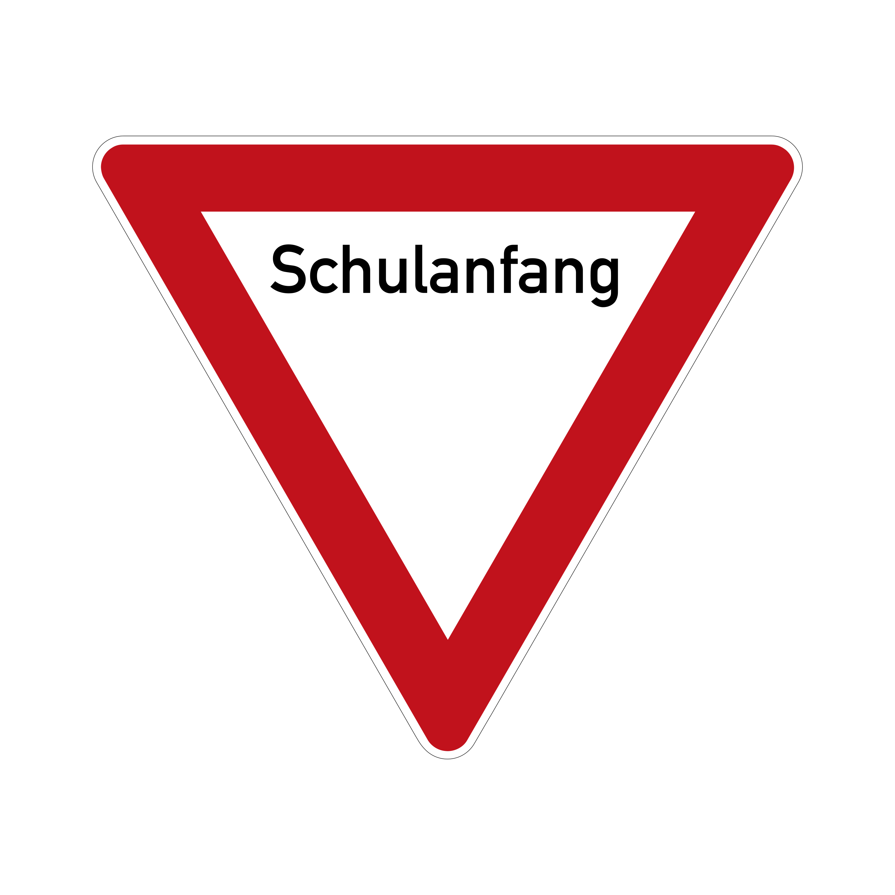 Schulanfang Verkehrsschild Vorfahrt gewähren 63 cm Aluminium