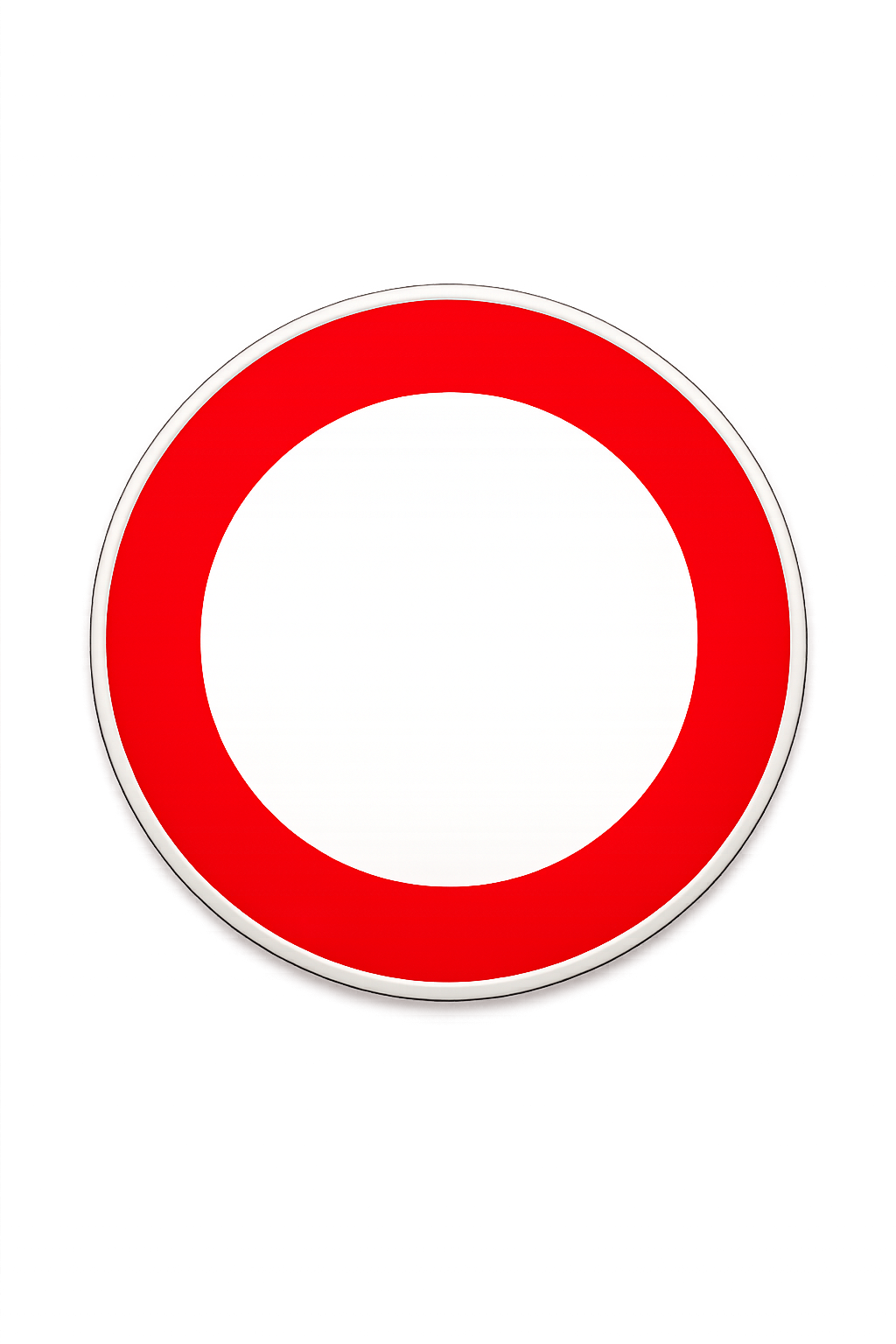 Durchfahrt verboten Verkehrsschild personalisierbar Ø60 cm Aluminium