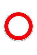 Durchfahrt verboten Verkehrsschild personalisierbar Ø60 cm Aluminium