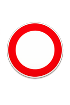 Durchfahrt verboten Verkehrsschild personalisierbar Ø60 cm Aluminium