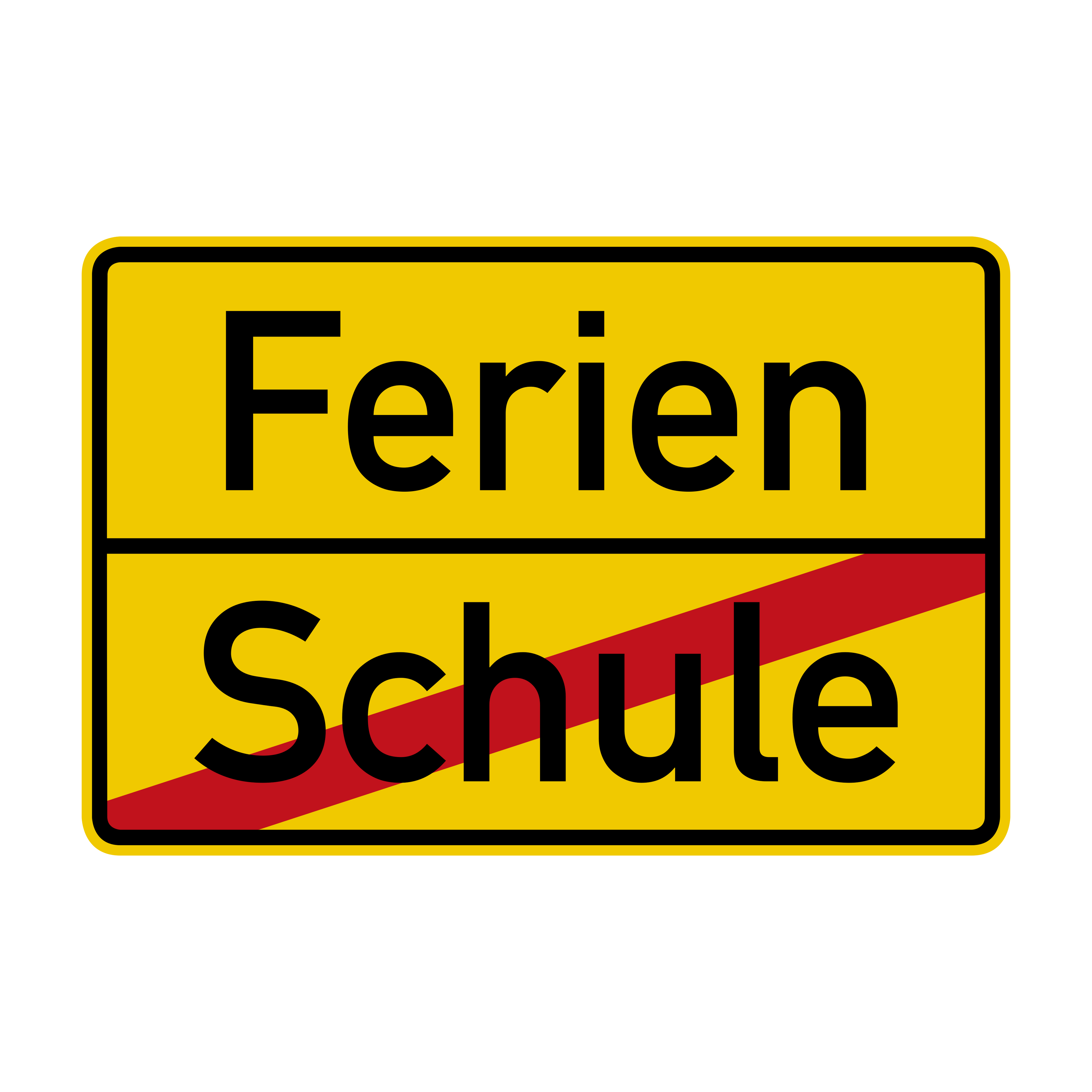 Ferien statt Schule Ortsschild Verkehrsschild 90x60 cm Aluminium