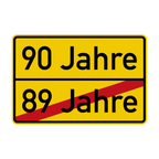 Geburtstag Ortsschild Verkehrsschild mit Alter 90x60 cm Aluminium