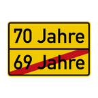 Geburtstag Ortsschild Verkehrsschild mit Alter 90x60 cm Aluminium