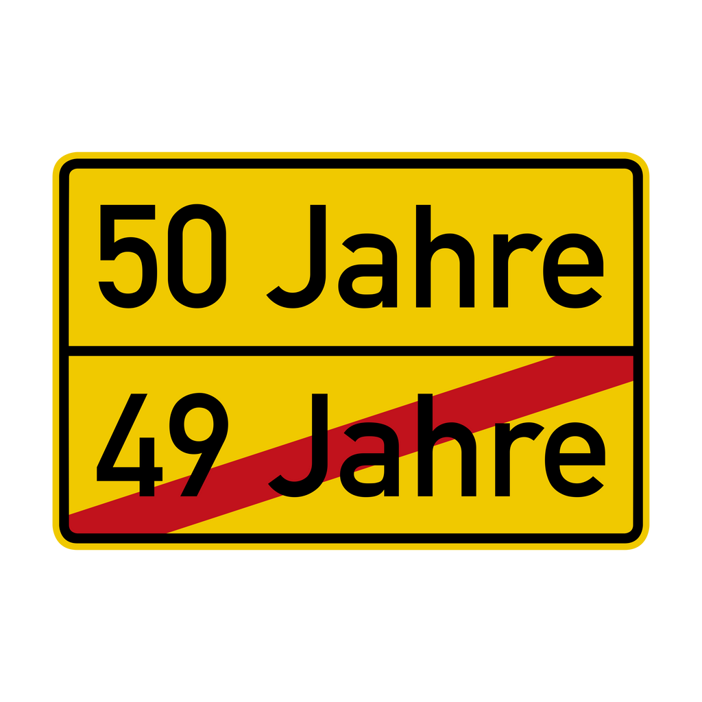 Geburtstag Ortsschild Verkehrsschild mit Alter 90x60 cm Aluminium