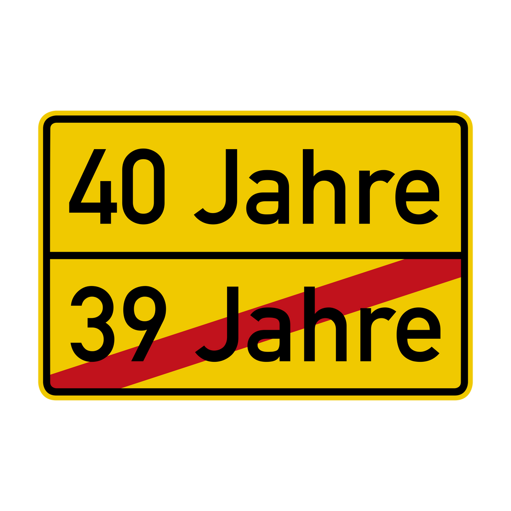 Geburtstag Ortsschild Verkehrsschild mit Alter 90x60 cm Aluminium