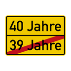 Geburtstag Ortsschild Verkehrsschild mit Alter 90x60 cm Aluminium