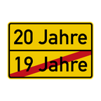 Geburtstag Ortsschild Verkehrsschild mit Alter 90x60 cm Aluminium