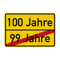 Geburtstag Ortsschild Verkehrsschild mit Alter 90x60 cm Aluminium