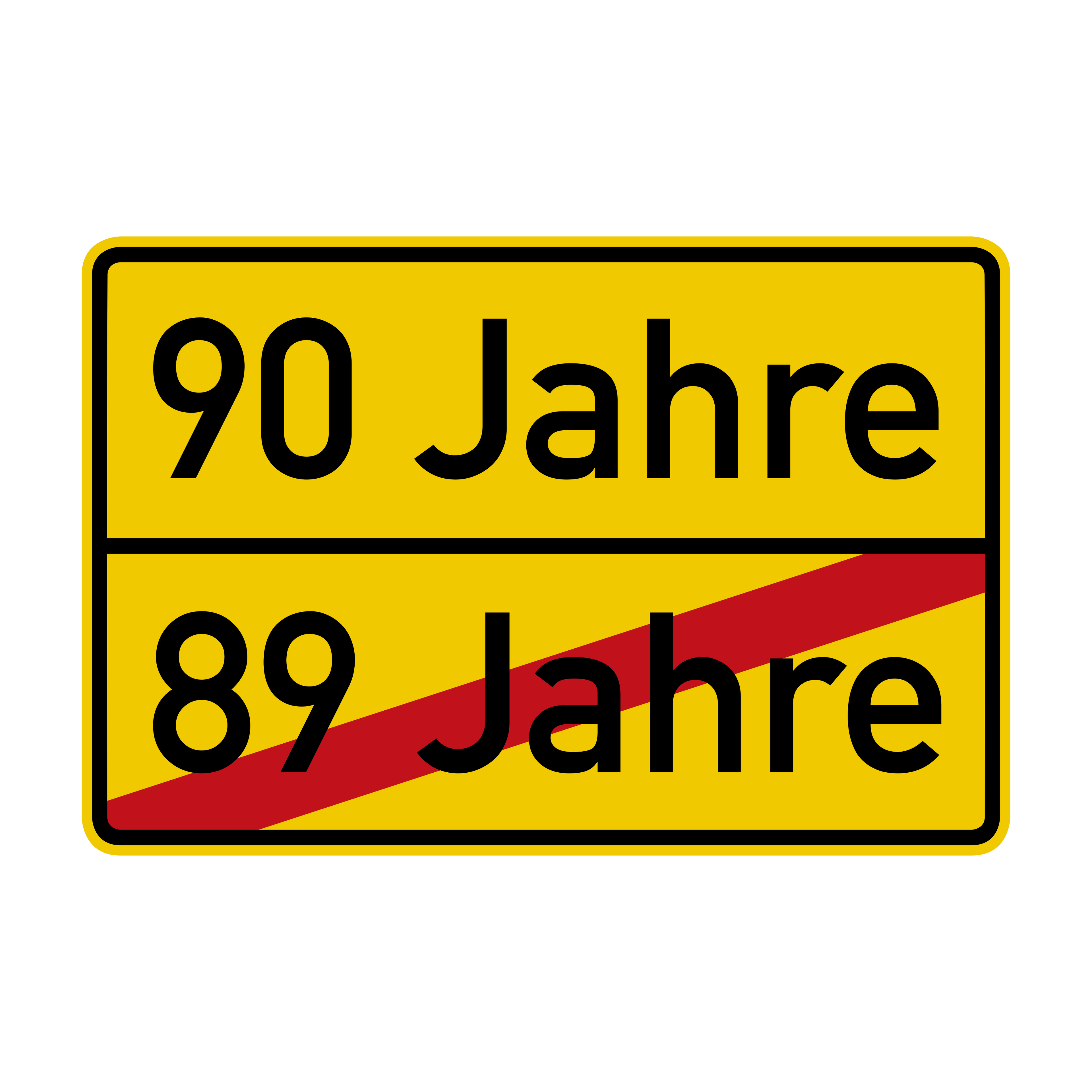 Geburtstag Ortsschild Verkehrsschild mit Alter 90x60 cm Aluminium