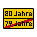 Geburtstag Ortsschild Verkehrsschild mit Alter 90x60 cm Aluminium