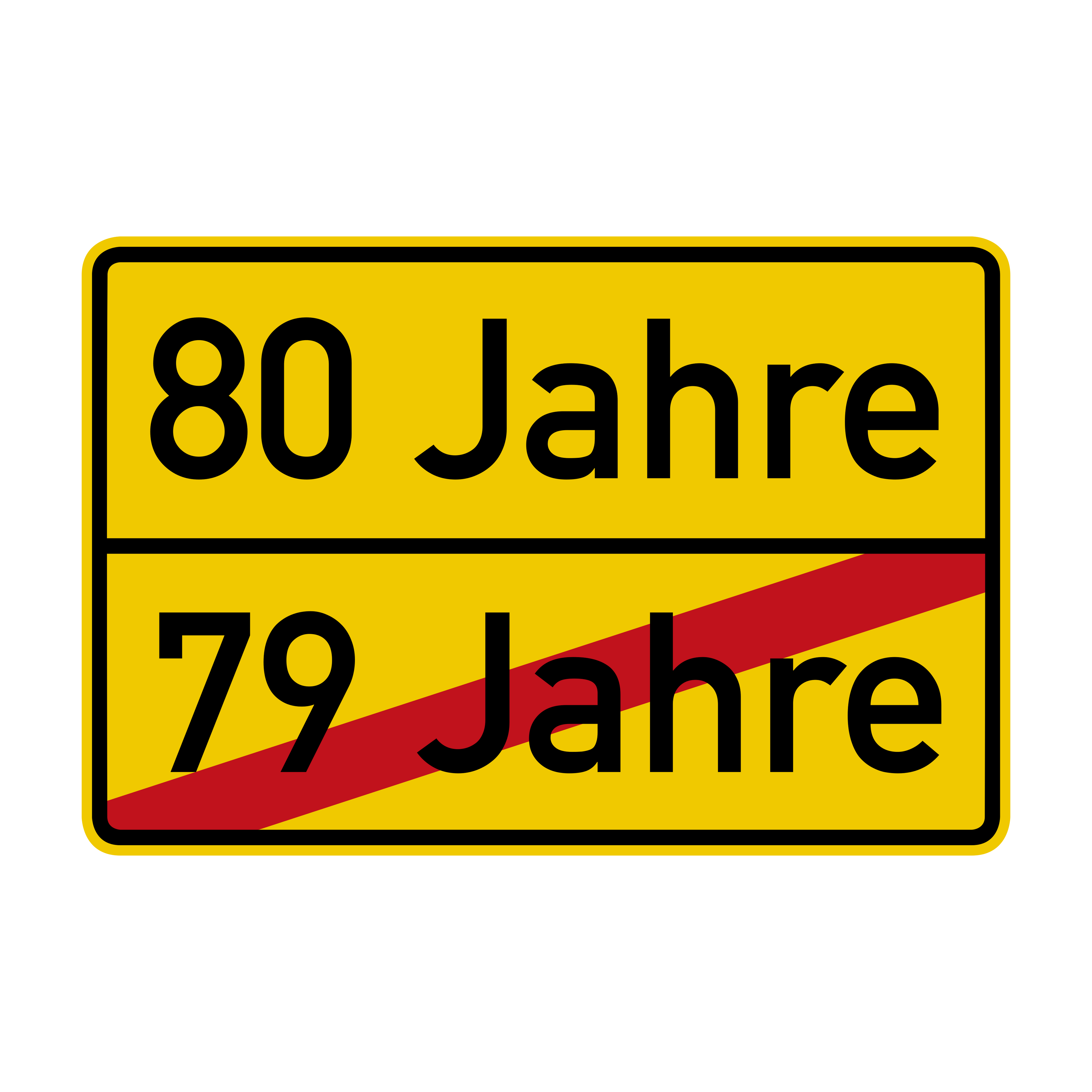 Geburtstag Ortsschild Verkehrsschild mit Alter 90x60 cm Aluminium