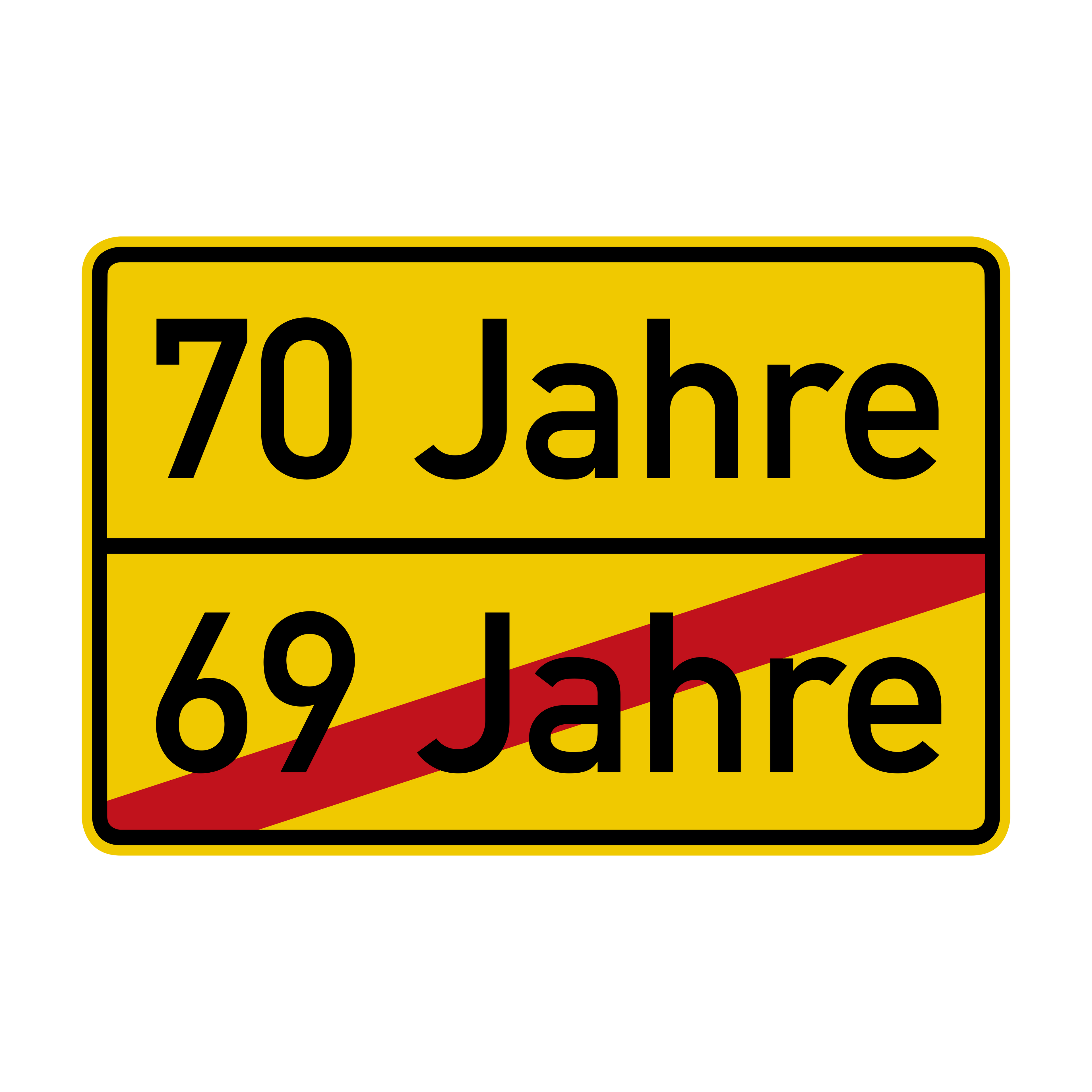 Geburtstag Ortsschild Verkehrsschild mit Alter 90x60 cm Aluminium