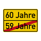 Geburtstag Ortsschild Verkehrsschild mit Alter 90x60 cm Aluminium