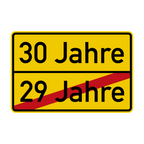 Geburtstag Ortsschild Verkehrsschild mit Alter 90x60 cm Aluminium