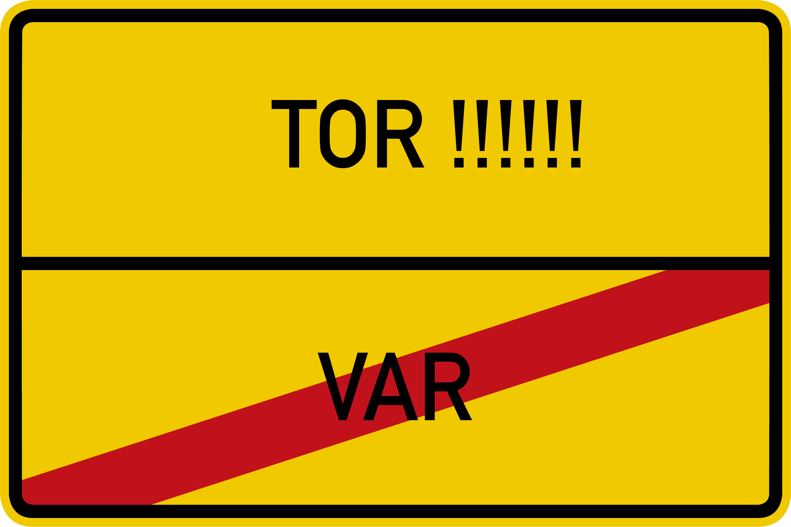 Ortsschild WM Edition 90x60 cm Aluminium Verkehrsschild