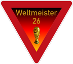 Verkehrsschild WM Edition Vorfahrt gewähren 63 cm Aluminium