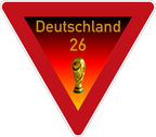 Verkehrsschild WM Edition Vorfahrt gewähren 63 cm Aluminium
