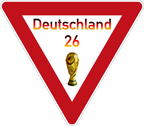 Verkehrsschild WM Edition Vorfahrt gewähren 63 cm Aluminium